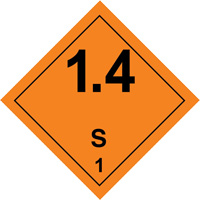 Étiquettes de manutention de matières dangereuses, 4" lo x 4" la, Noir/orange SGQ529 | WestPier