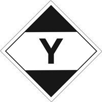 "Y" Limited Quantity Air Shipping Labels, 4" L x 4" W, Black on White SGQ531 | WestPier