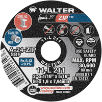 Zip™ Cut-Off Wheel, 2" x 1/16", 5/16" Arbor, Type 1, Aluminum Oxide, 5100 RPM YC582 | WestPier