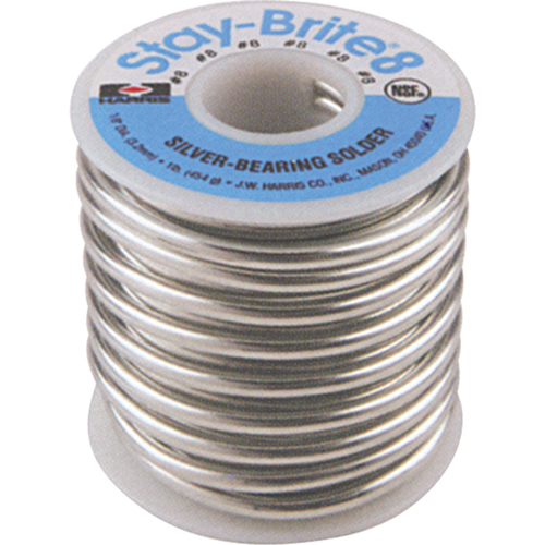 Stay-Brite&reg; Solders, Lead-Free, 96% Tin 4% Silver, Solid Core, 0.125" Dia. WestPier