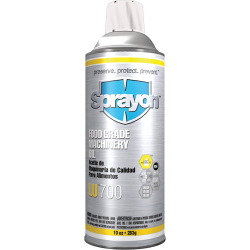 LU700 Food Grade Machinery Oil, 10 oz., Aerosol Can WestPier