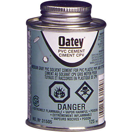 PVC Medium-Duty Cement, 473 ml, Brush-Top Can, Grey WestPier