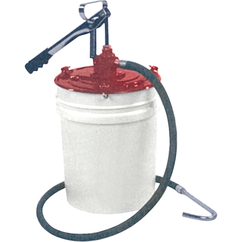 Pompes pour lubrification manuelle - Distributeurs doubles &agrave; levier, Zinc, 2,6 oz/course, Pour barils de 5 gal. WestPier