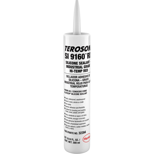 Scellant &agrave; la silicone haute temp&eacute;rature Teroson SI 9160, Cartouche, Rouge WestPier