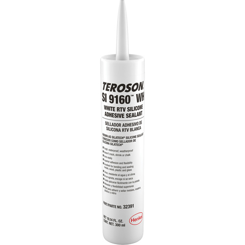 Scellant &agrave; la silicone Teroson SI 9160, Cartouche, Blanc WestPier