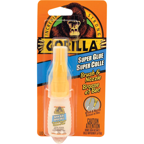 Colle cyanoacrylate avec embout et brosse, 10 g, Bouteille, Transparent WestPier