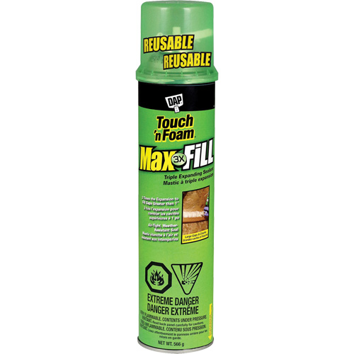 Touch 'n Foam&reg; Max Fill Triple Expanding Sealant, 566 g, Aerosol Can, Cream WestPier