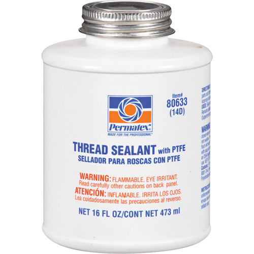 Scellant pour filetage avec PTFE, Canette &agrave; dessus brosse, 473 ml, -54° C - 149° C/-65° F - 300° F WestPier