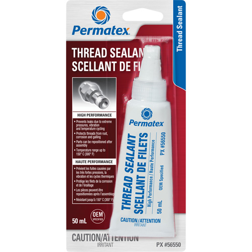 Scellant pour filetage haute performances, Tube, 50 ml, -54° C - 149° C/-65° F - 300° F WestPier