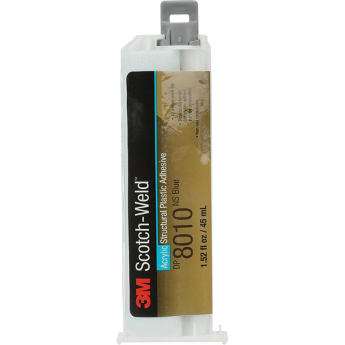 Scotch-Weld Structural Plastic Adhesive, Deux composants, Cartouche double, 45 ml, Bleu WestPier