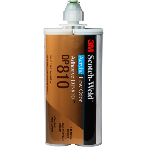 Adh&eacute;sif acrylique &agrave; faible odeur Scotch-Weld, Deux composants, Cartouche, 400 ml, Blanc cass&eacute; WestPier