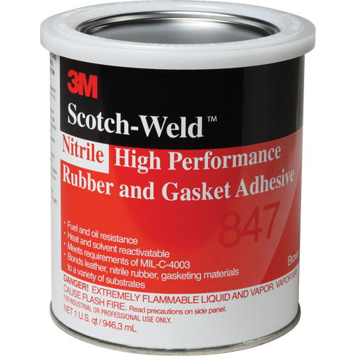 Scotch-Weld High-Performance Rubber & Gasket Adhesive, Gallon, Brown WestPier