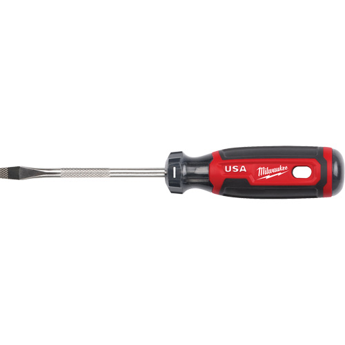 Tournevis &agrave; fente, Tige de 1/4", Ronde, 211 mm lo, Prise en Coussin&eacute;e WestPier