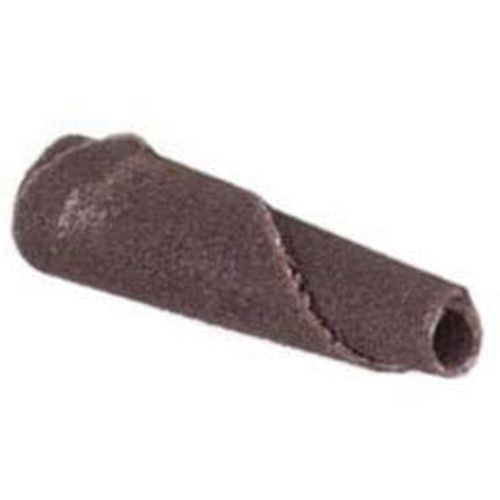 Cartouche de bande abrasive conique ALO, 180 Grain, 3/16" dia., Oxyde d'aluminium, 1" lo, 1/8" Dimension de l'arbre WestPier