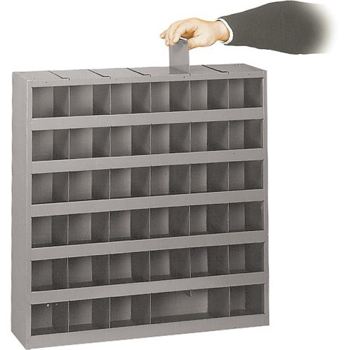 Armoires pour bacs de rangement ajustables, Acier, 36 tiroirs, 23-3/4" x 4-3/4" x 23-3/4", Gris WestPier