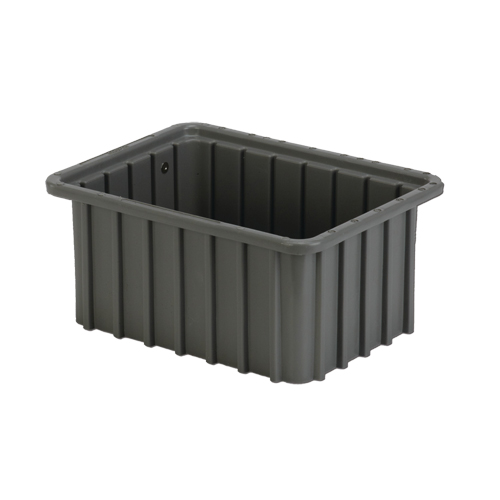 Contenant Divider Box, Poly&eacute;thyl&egrave;ne, 9,8" la x 7,3" p x 5" h, Gris WestPier