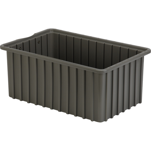 Contenants Divider Box, Poly&eacute;thyl&egrave;ne, 16,5" la x 10,9" p x 7" h, Gris WestPier