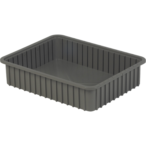 Contenants Divider Box, Poly&eacute;thyl&egrave;ne, 22,4" la x 17,4" p x 5" h, Gris WestPier