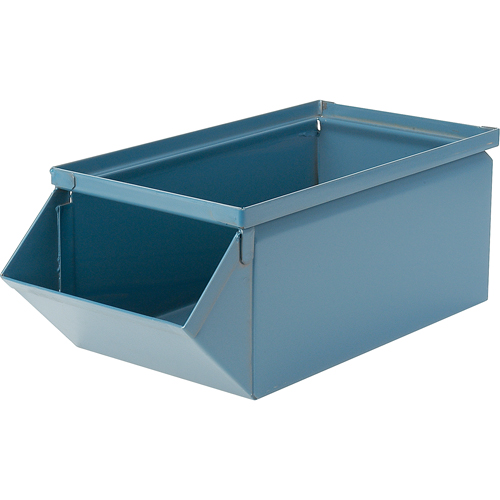 Steel Bin, 100 lbs. Cap., 12" W x 20-1/2" D x 9-1/2" H, Blue WestPier