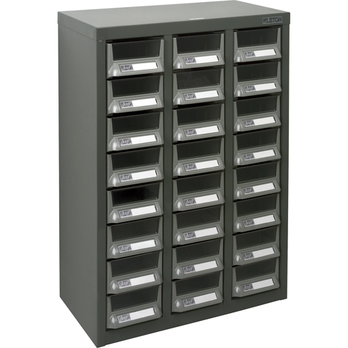 Casiers pour pi&egrave;ces KPC-400, Acier galvanis&eacute;, 24 tiroirs, 17-3/10" x 8-7/10" x 25-3/5", Gris WestPier