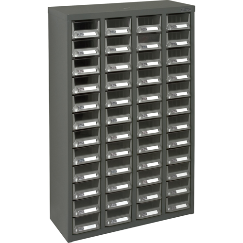 KPC-400 Parts Cabinet, Galvanized Steel, 48 Drawers, 22-3/5" x 8-7/10" x 36-9/10", Grey WestPier