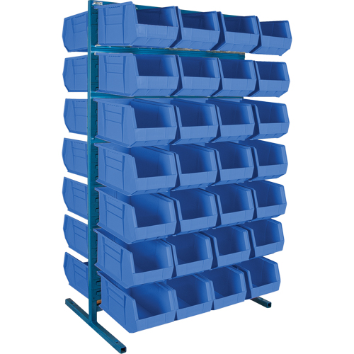 Support stationnaire deux c&ocirc;t&eacute;s pour bacs, 36" la x 24" p x 61" h, 56 bacs WestPier