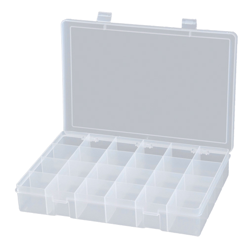 Boîtes &agrave; compartiments compactes en polypropyl&egrave;ne, 13-1/8" la x 9" p x 2-5/16" h, 24 compartiments WestPier