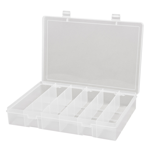 Boîtes &agrave; compartiments compactes en polypropyl&egrave;ne, 13-1/8" la x 9" p x 2-5/16" h, 6 compartiments WestPier