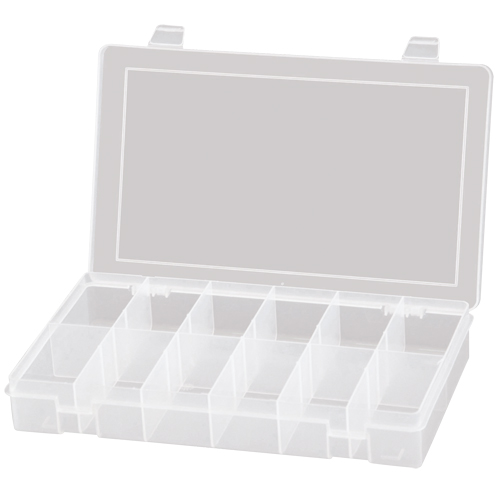 Boîtes &agrave; compartiments compactes en polypropyl&egrave;ne, 11" la x 6-3/4" p x 1-3/4" h, 12 compartiments WestPier