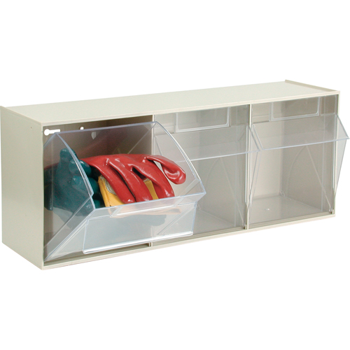 Tip-Out Bins Modular Storage System, 23-5/8" W x 7-3/4" D x 9 1/2" H, 3 Drawers WestPier