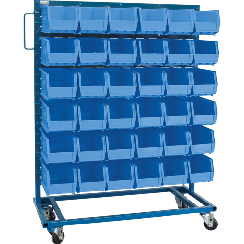Support mobile pour bacs &agrave; un c&ocirc;t&eacute;, &agrave; un c&ocirc;t&eacute;, 36 bacs, 36" la x 16" p x 46-1/2" h WestPier