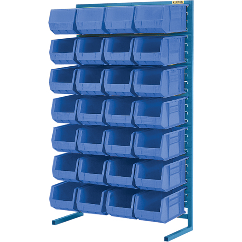 Support stationnaire pour bacs &agrave; un c&ocirc;t&eacute;, 36" la x 12" p x 61" h, 28 bacs WestPier