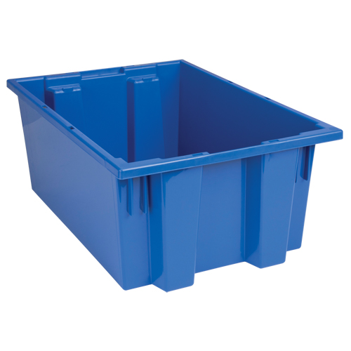 Stack & Nest Totes, 8" x 19.5" x 13.5", Blue WestPier
