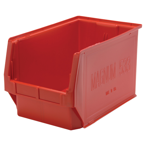Giant Stacking Containers, 12.375" W x 19.75" D x 11.875" H, Red WestPier