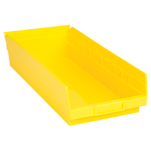 Shelf Bins, 8-3/8" W x 4" H x 17-7/8" D, Yellow, 40 lbs. Capacity WestPier