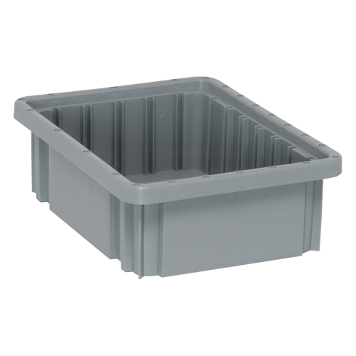 Contenants Divider Box, Plastique, 10,9" la x 8,3" p x 3,5" h, Gris WestPier