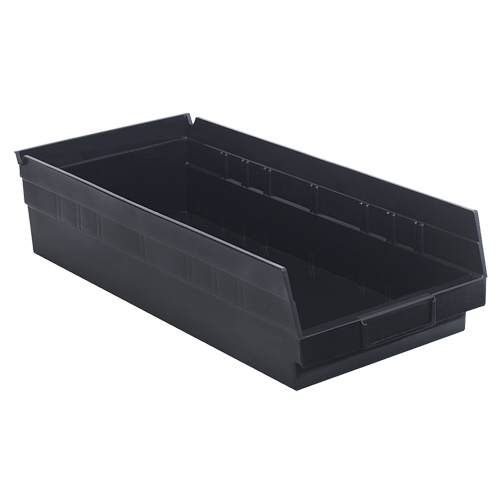 Bac pour &eacute;tag&egrave;re &eacute;conomique, 8-3/8" la, 4" h x 17-7/8" p, Noir WestPier