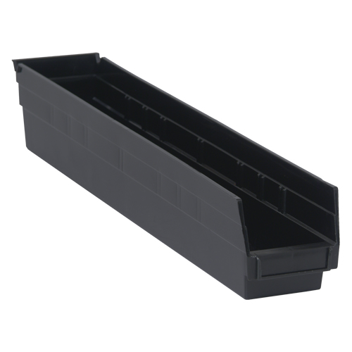 Bac pour &eacute;tag&egrave;re &eacute;conomique, 4-1/8" la, 4" h x 23-5/8" p, Noir WestPier