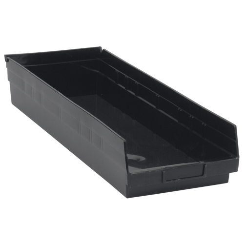 Bac pour &eacute;tag&egrave;re &eacute;conomique, 8-3/8" la x 4" H x 23-5/8" p, Noir, Capacit&eacute; 60 lb WestPier