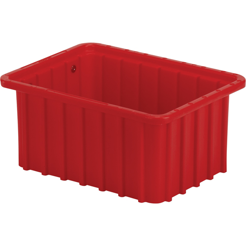 Contenant Divider Box, Poly&eacute;thyl&egrave;ne, 9,8" la x 7,3" p x 5" h, Rouge WestPier