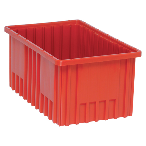 Contenants Divider Box, Plastique, 16,5" la x 10,9" p x 8" h, Rouge WestPier