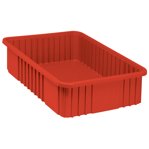 Contenants Divider Box, Plastique, 22,5" la x 17,5" p x 6" h, Rouge WestPier
