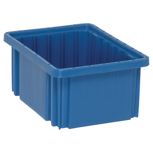 Contenants Divider Box, Plastique, 10,9" la x 8,3" p x 5" h, Bleu WestPier