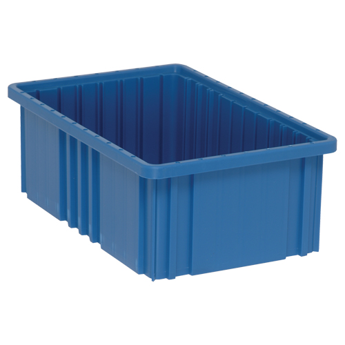 Contenants Divider Box, Plastique, 16,5" la x 10,9" p x 6" h, Bleu WestPier