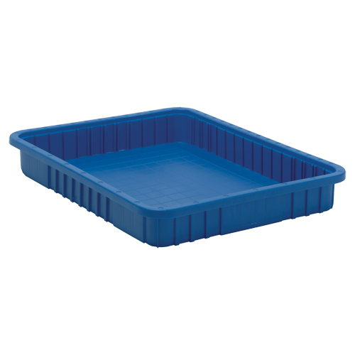Contenants Divider Box, Plastique, 22,5" la x 17,5" p x 3" h, Bleu WestPier