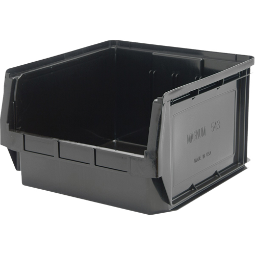 Stacking Container, 18.375" W x 18.375" D x 11.875" H, Black WestPier