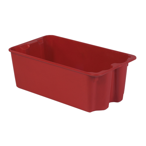 Stack-N-Nest&reg; Plexton Containers, 16.9" W x 30.6" D x 11.1" H, Red WestPier