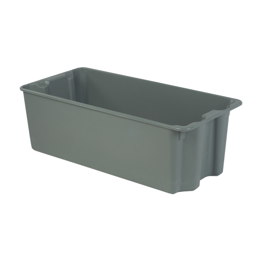 Stack-N-Nest&reg; Plexton Containers, 20.1" W x 42.5" D x 14.1" H, Grey WestPier