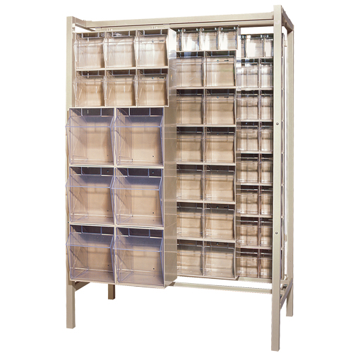 Free-Standing Tip-Out Bins Slider System, 51-1/4" W x 26" D x 77" H, 101 Drawers WestPier