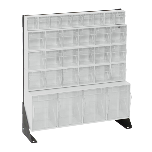 Tip-Out Bins Stand, 23-5/8" W x 8" D x 28" H, 31 Drawers WestPier